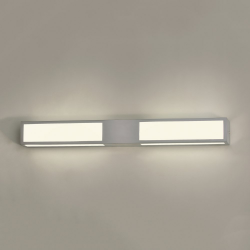 Aplique pared LED cromo exterior baño 2 luces